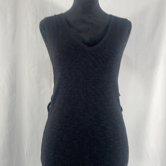 Express Black high low sheer, peek a boo side top, dress,cover, V neck,XS - Picture 2 of 12
